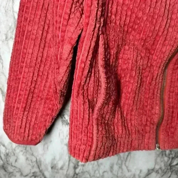 Woolrich Corduroy Shacket Womens Small Ruby Red Full Zip Jacket - Picture 6 of 6